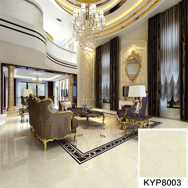 金艾陶大理石瓷砖：金线莎安娜KYP8003 铺贴效果