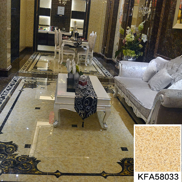 金艾陶2.0厚微晶石:丁香黄玉KFA58033效果图