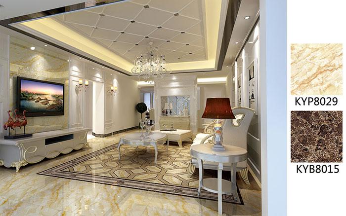 陶瓷一线品牌金艾陶瓷砖客厅效果图
