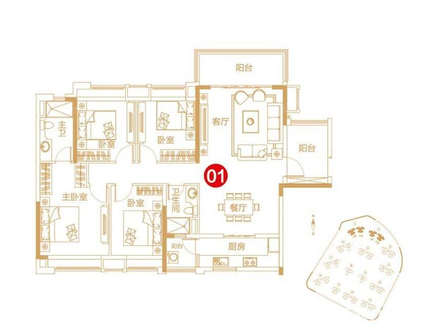 金艾陶家装：佛山保利紫山国际135㎡欧式风格装修鉴赏