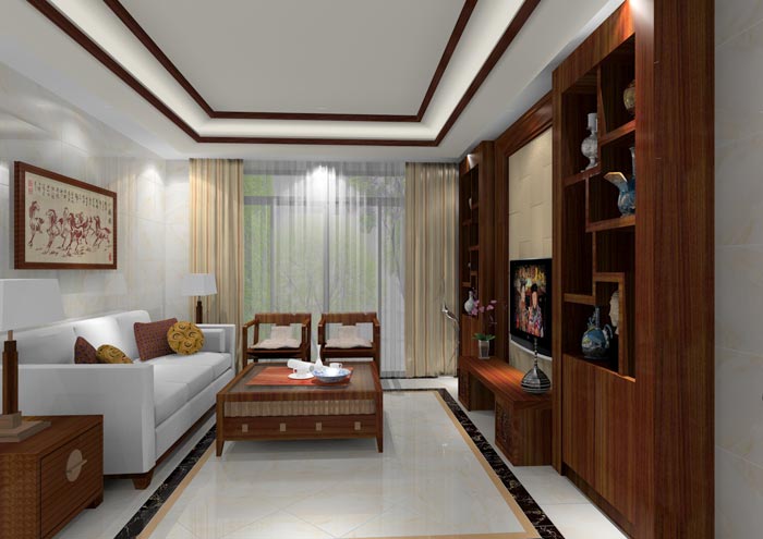 金艾陶家装:佛山龙湖春江名城98㎡的中式风格装修鉴赏
