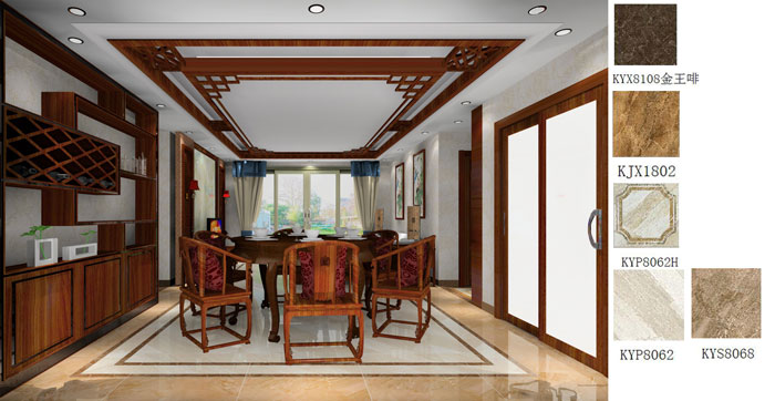 金艾陶家装：佛山禅城怡翠晋盛花园133㎡的中式风格装修鉴赏