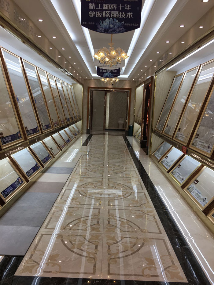 【专卖店推荐】陶瓷一线品牌金艾陶瓷砖潮南店实景鉴赏