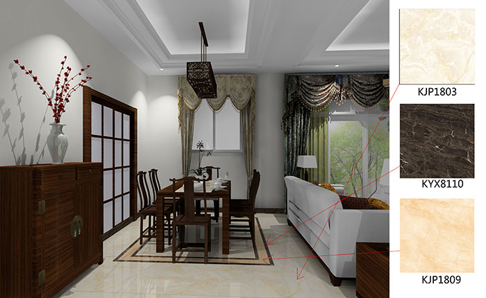 佛山美的花湾城装修案例餐厅效果图